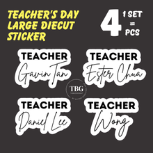 Load image into Gallery viewer, Teacher's Day Personalised Waterproof Large Sticker (1set=4qty)