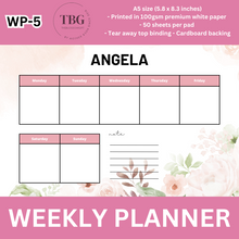 Load image into Gallery viewer, Personalised Weekly Planner