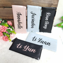 Load image into Gallery viewer, Personalised Pen Pouch / Case - Orange - The Blossom Gift