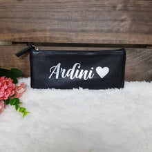 Load image into Gallery viewer, Personalised Pen Pouch / Case - Black - The Blossom Gift