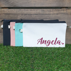Personalised Canvas Pencil Case / Pouch - The Blossom Gift