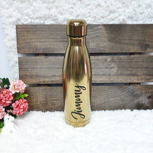 Load image into Gallery viewer, &#39;Bowling Pin&#39; Vacuum Flask Water Bottle - CHROME GOLD - The Blossom Gift