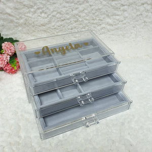 Personalised 3 tier jewellery organiser - The Blossom Gift