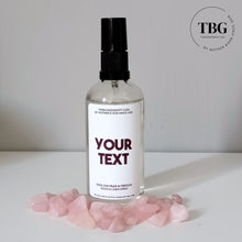 Load image into Gallery viewer, Personalised Crystal Room & Linen Spray (Rose Quartz)