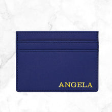 Load image into Gallery viewer, PU Leather Card Holder - Hot Foil Stamping (3 colours) max 7 letters