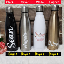 Load image into Gallery viewer, &#39;Bowling Pin&#39; Vacuum Flask Water Bottle - CHROME GOLD - The Blossom Gift