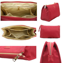 Load image into Gallery viewer, Makeup &amp; Toiletry Travel Organiser Pouch / Bag - Dark Red - The Blossom Gift