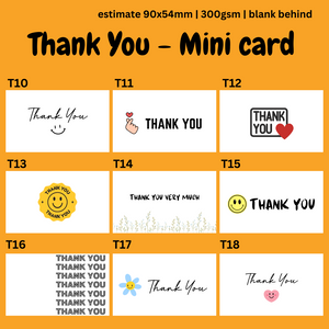 THANK YOU- MINI CARDS