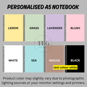 Personalised Notebook  - A5 - NAME- Lined