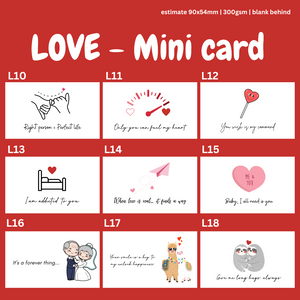 MINI CARDS / LOVE SERIES CARDS