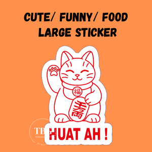 Large Sticker | Funny Cute Food Design Big Stickers