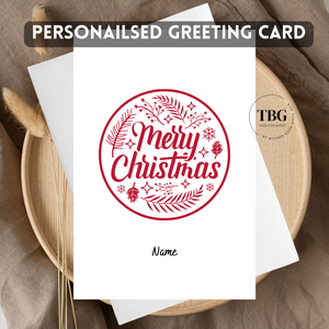 Personalised Card (Christmas X'mas Day) design 13