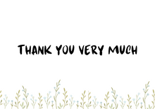 Load image into Gallery viewer, A7 size - THANK YOU- MINI CARDS / GREETING CARDSz