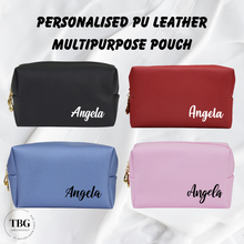 Load image into Gallery viewer, Personalised PU Leather Multipurpose Pouch