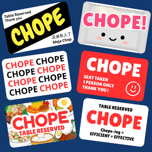 CHOPE CARD |  Hawker Seat Chope | Singapore's Chope-ing Culture |