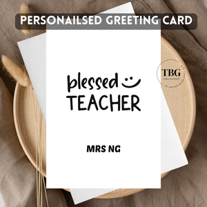 Personalised Card (Teacher's Day) design 1