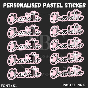 Personalised Waterproof Pastel Large Sticker