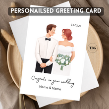 Load image into Gallery viewer, Personalised Card (couple/wedding) design 10