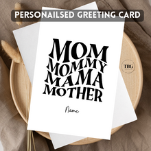 Load image into Gallery viewer, Personalised Card (Mother&#39;s Day) design 7