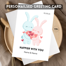 Load image into Gallery viewer, Personalised Card (couple/wedding) design 14