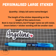 Load image into Gallery viewer, Personalised Waterproof Large Sticker (MINI HEART)