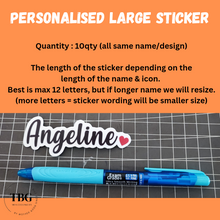Load image into Gallery viewer, Personalised Waterproof Large Sticker
