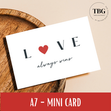 Load image into Gallery viewer, A7 size- MINI CARDS / LOVE SERIES CARDS