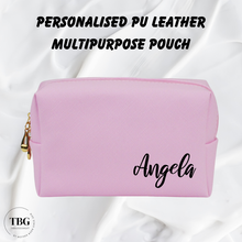 Load image into Gallery viewer, Personalised PU Leather Multipurpose Pouch