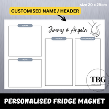 Load image into Gallery viewer, Personalised/Customised Fridge Magnet COUPLE White Board Magnetic