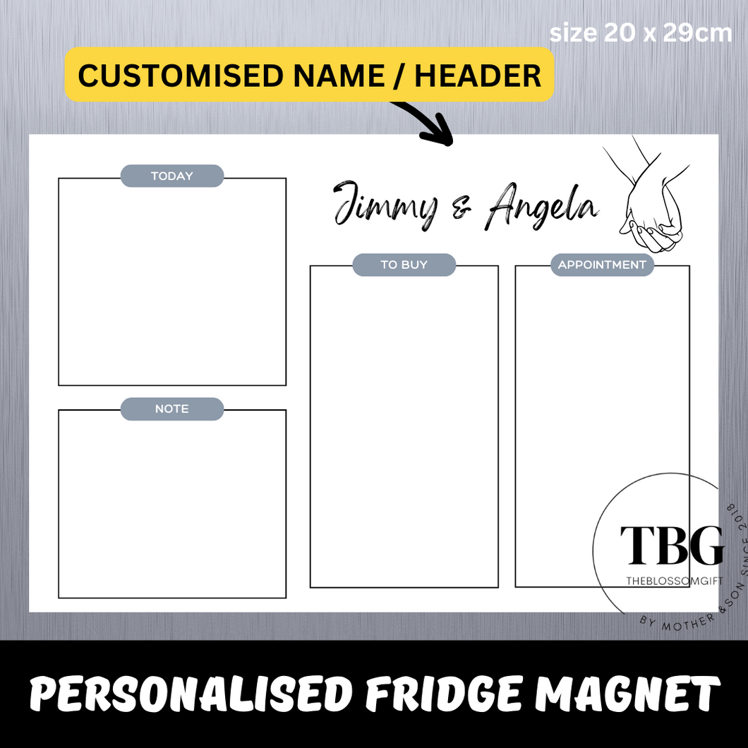 Personalised/Customised Fridge Magnet COUPLE White Board Magnetic