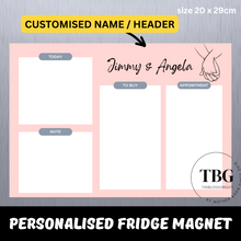 Load image into Gallery viewer, Personalised/Customised Fridge Magnet COUPLE White Board Magnetic