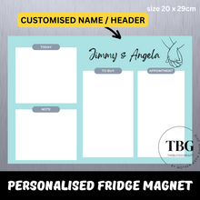 Load image into Gallery viewer, Personalised/Customised Fridge Magnet COUPLE White Board Magnetic