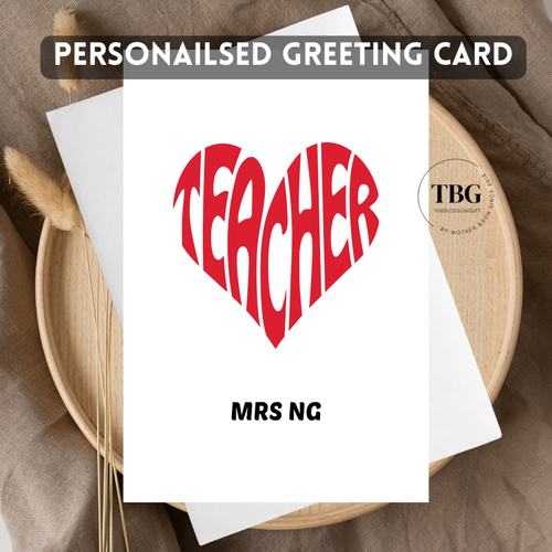 Personalised Card (Teacher's Day) design 3