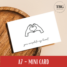Load image into Gallery viewer, A7 size- MINI CARDS / LOVE SERIES CARDS