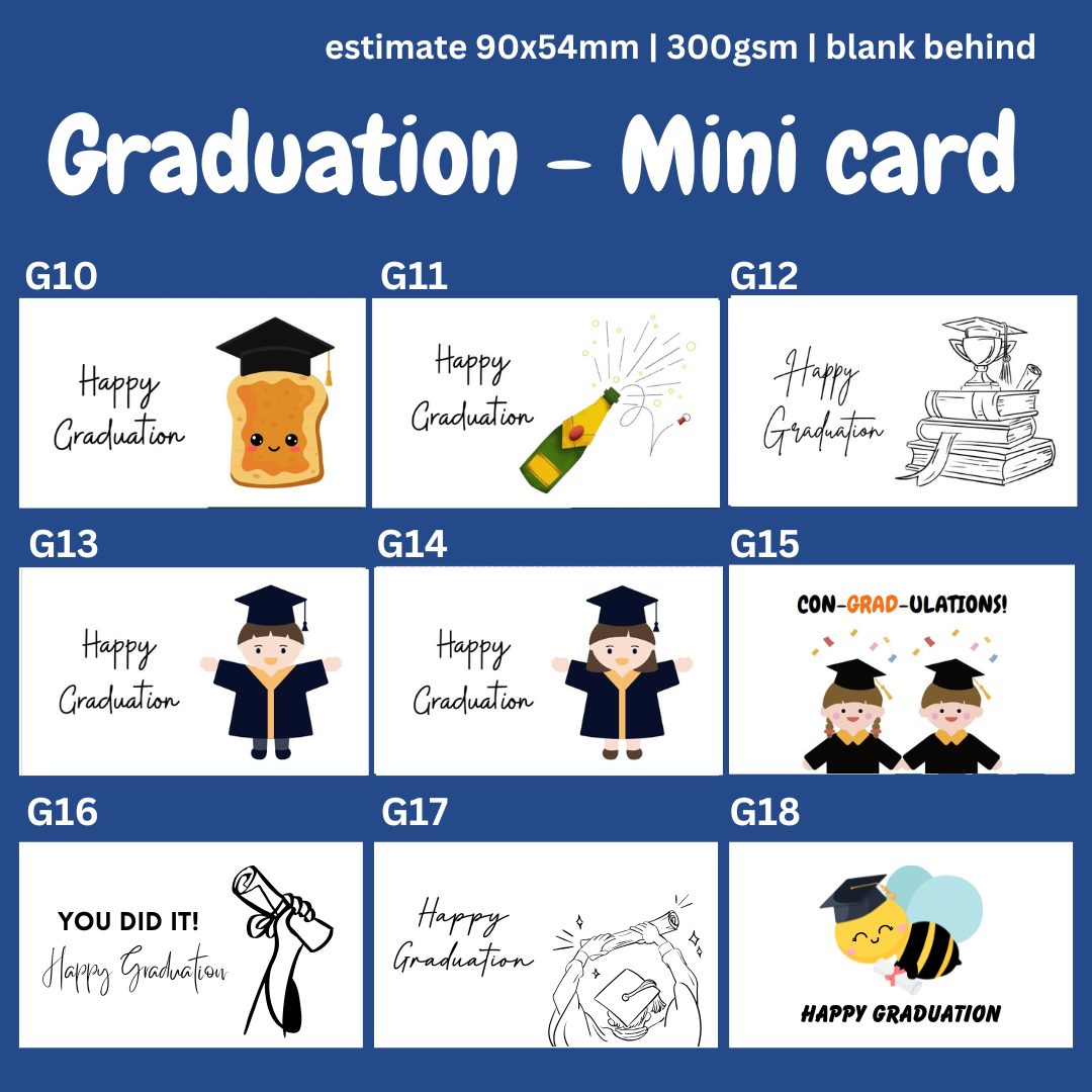 MINI CARDS GRADUATION SERIES CARDS – The Blossom Gift