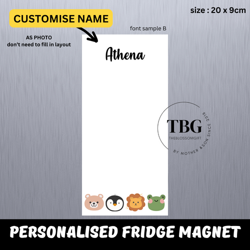 Personalised/Customised 20X9CM Fridge White Board Magnetic - D7