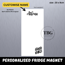 Load image into Gallery viewer, Personalised/Customised 20X9CM Fridge White Board Magnetic - D10