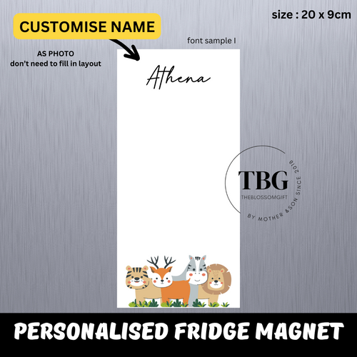 Personalised/Customised 20X9CM Fridge White Board Magnetic - D13