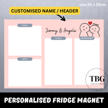 Load image into Gallery viewer, Personalised/Customised Fridge Magnet LOVER White Board Magnetic