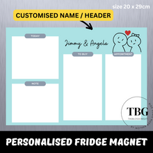 Load image into Gallery viewer, Personalised/Customised Fridge Magnet LOVER White Board Magnetic