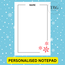 Load image into Gallery viewer, Notepad - Christmas Design