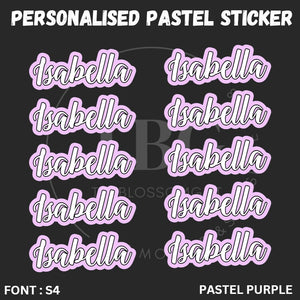 Personalised Waterproof Pastel Large Sticker