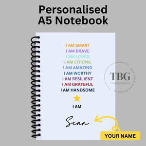 Personalised Notebook -  I AM  - A5