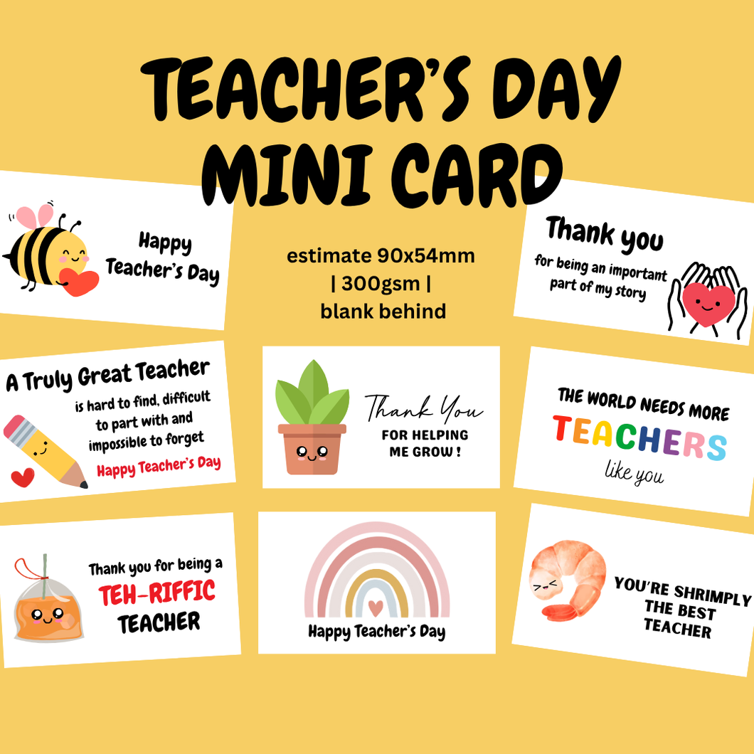 MINI CARDS TEACHER'S DAY