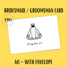 Load image into Gallery viewer, A6 size - Bridesmaid &amp; Groomsman Proposal Card  / Wedding Invitation Card / Wedding Gifts / Hens Night