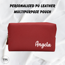 Load image into Gallery viewer, Personalised PU Leather Multipurpose Pouch