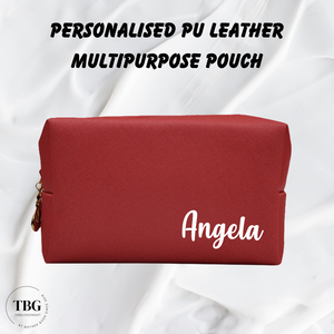 Personalised PU Leather Multipurpose Pouch