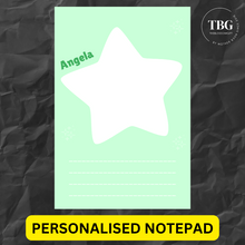 Load image into Gallery viewer, Personalised Notepad - Star