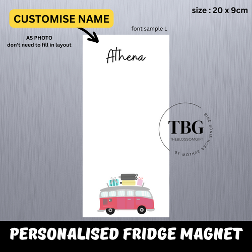 Personalised/Customised 20X9CM Fridge White Board Magnetic - D16