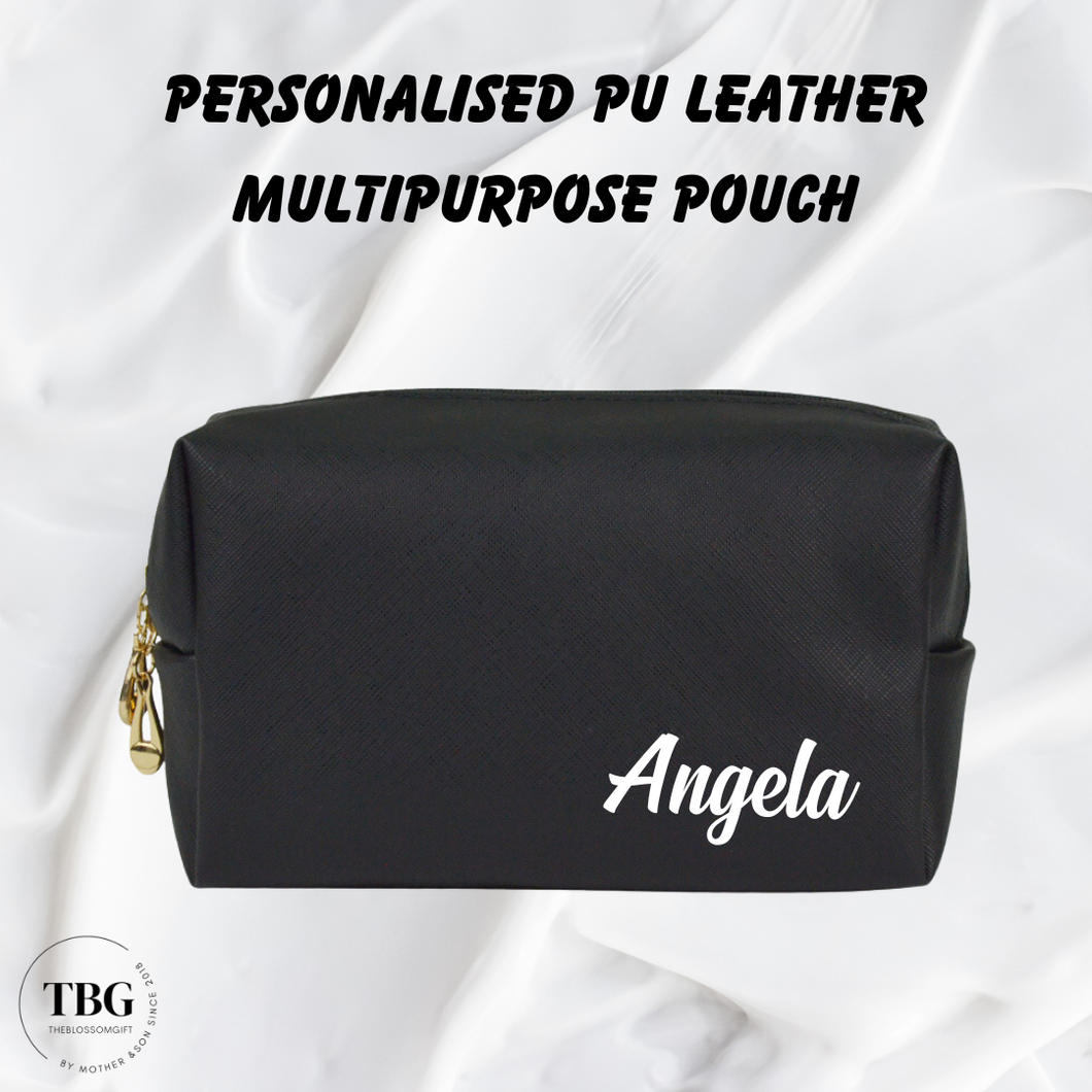 Personalised PU Leather Multipurpose Pouch